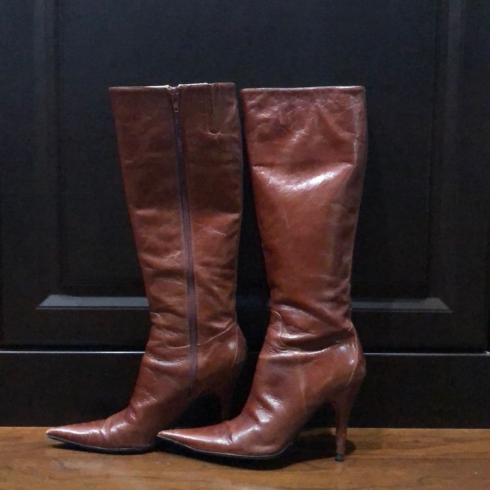 Charles David Stiletto Leather Boots